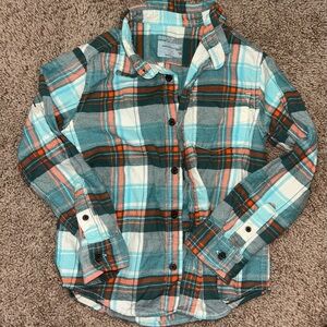 Cat & Jack Blue and Orange Button Down Shirt